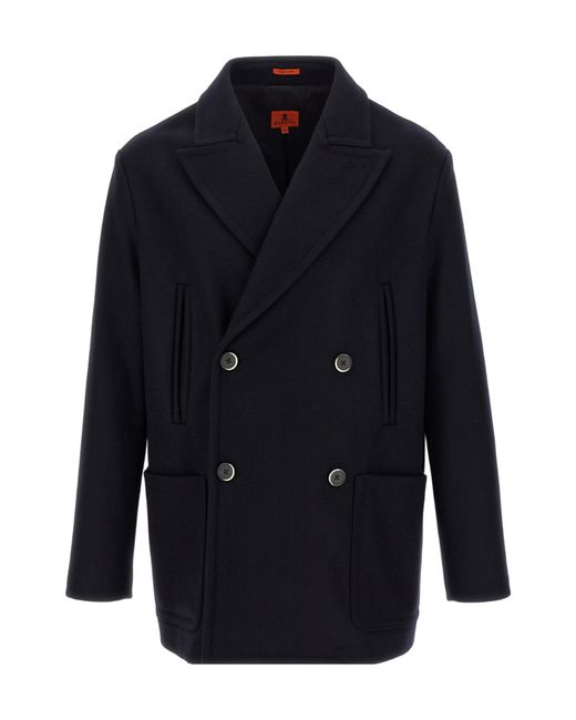 Barena Blue Dosio Double-Breasted Coat for men