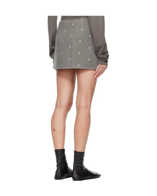 Rier Gray Walker Mini Skirt