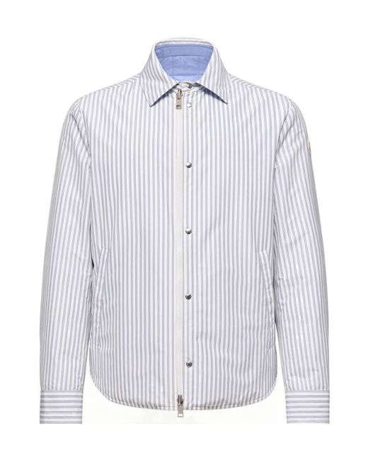 Moncler White Crescent Reversible Quilted Shirt Jacket for men