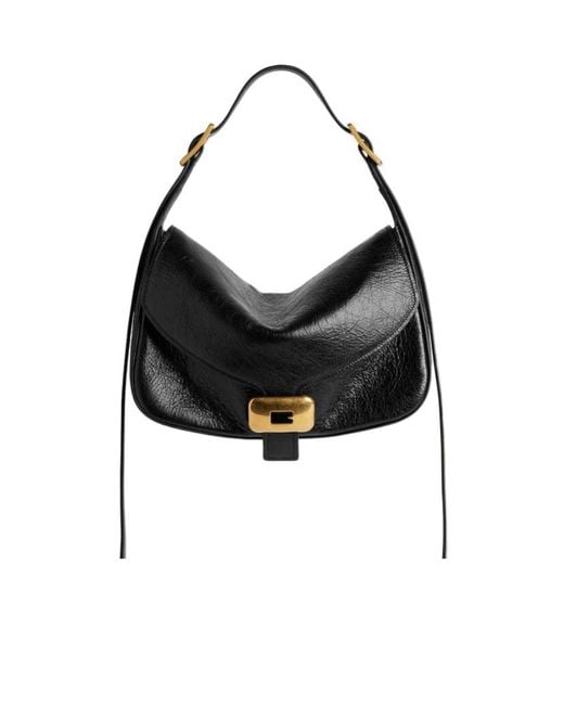Balenciaga Black Clicca Medium Shoulder Bag