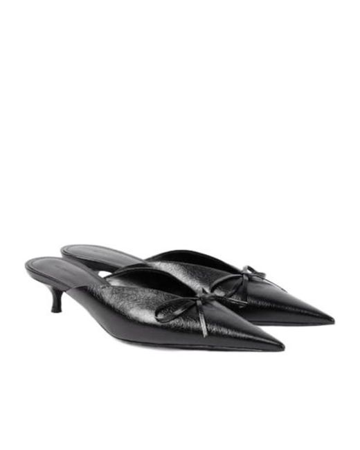 Balenciaga Black Knife Bow Mules