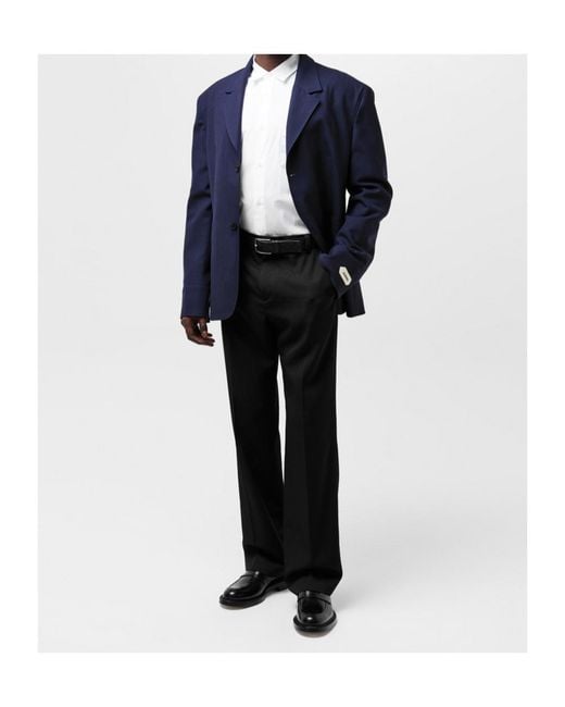 Jacquemus Blue Long-Sleeved Suit Jacket for men
