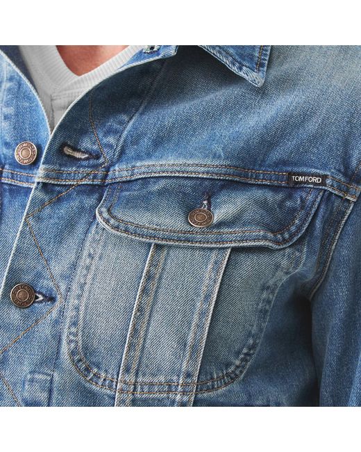 Tom Ford Blue Casual Denim Jacket for men