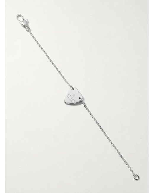 Gucci Natural Sterling Charm Bracelet