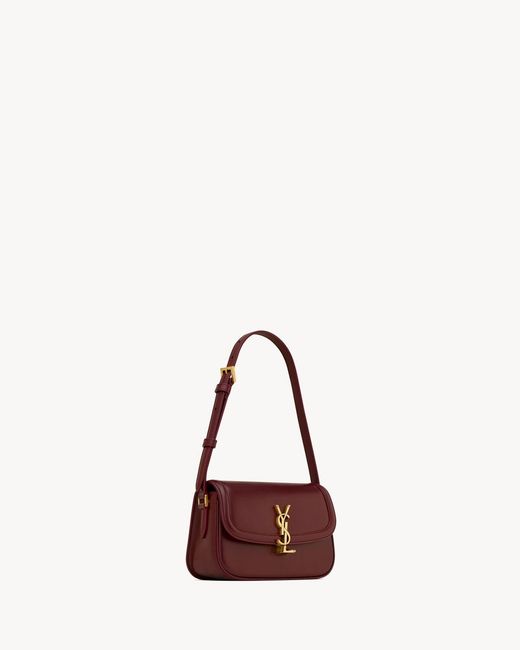 Saint Laurent Purple Solferino Foldover Top Mini Shoulder Bag