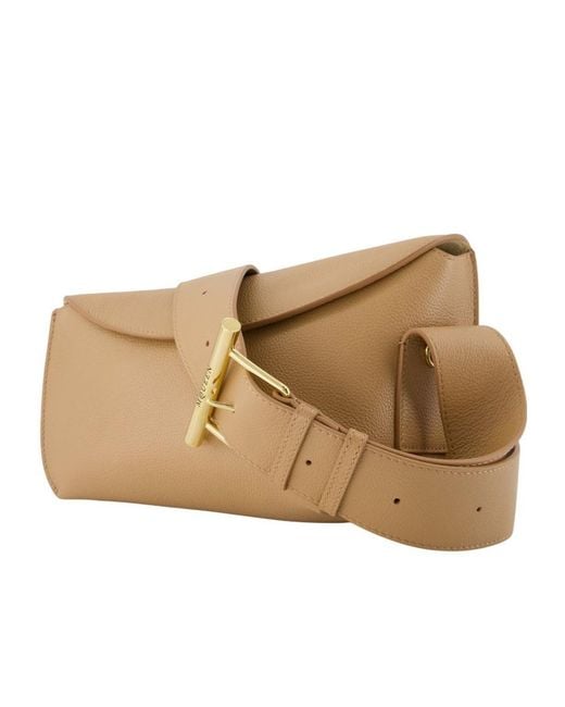 McQueen Natural T-Bar Sling Crossbody Bag