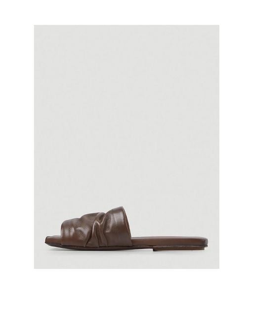Marsèll Brown Logo Flat Slippers