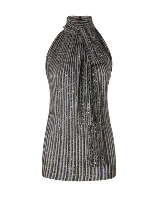 Missoni Gray High-Nek Top