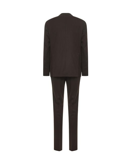Tagliatore Black Double Breasted Tailored Suit for men