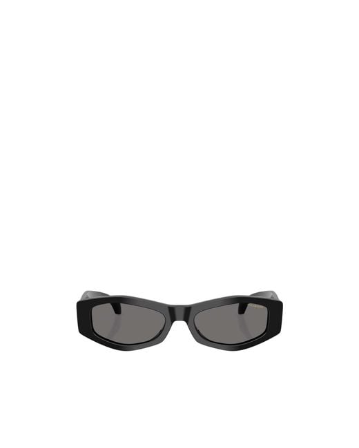 Versace White Eyewear Geometric-Frame Sunglasses