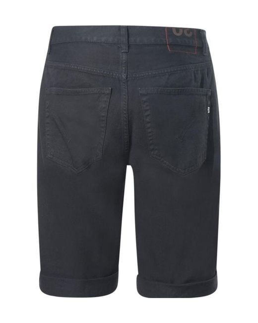 Dondup Blue Cuffed Five-Pocket Shorts for men