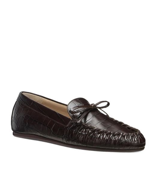 Stuart Weitzman Black Britt Bow Loafer