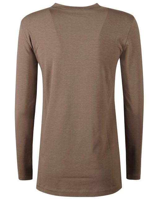 Brunello Cucinelli Brown Long-Sleeve T-Shirt