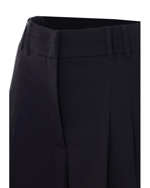 Patrizia Pepe Blue Pleat Palazzo Pants