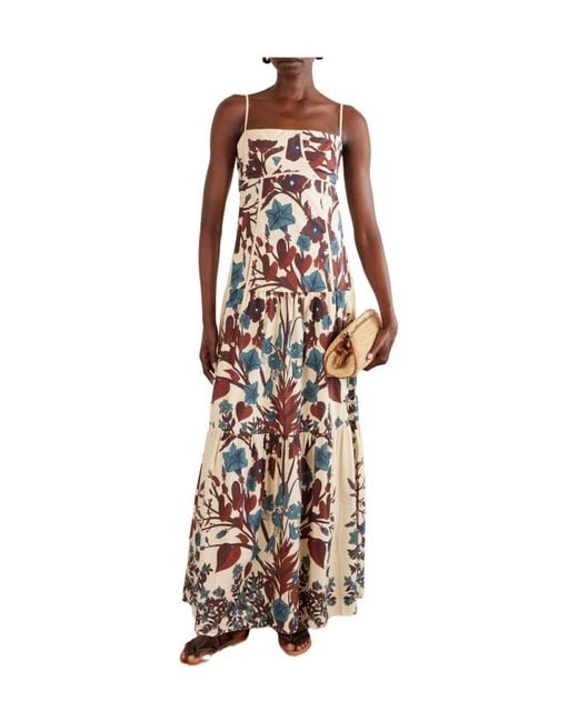 Johanna Ortiz White Cotton-Poplin Maxi Dress