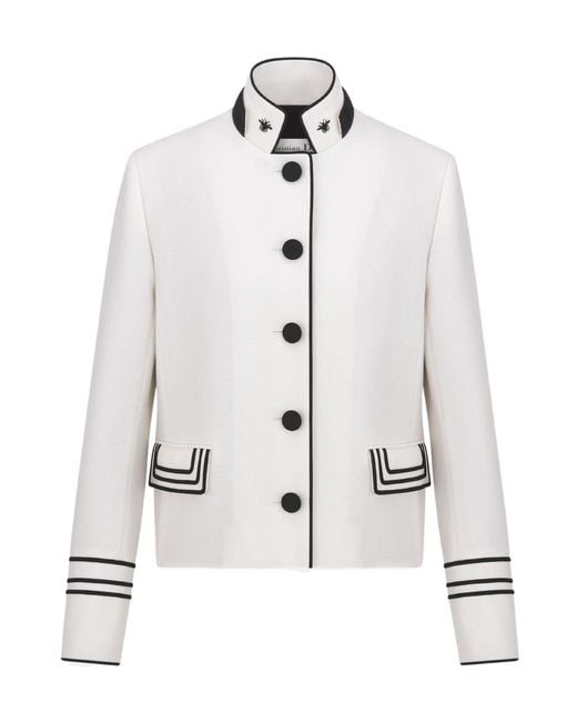 Dior White Cropped Jacket