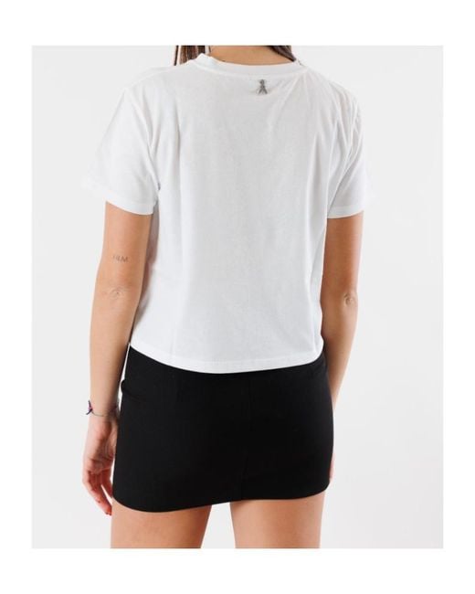 Patrizia Pepe White Eyelet-Detail T-Shirt