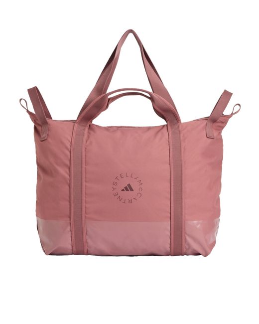 Adidas By Stella McCartney Pink Logo-Print Tote Bag