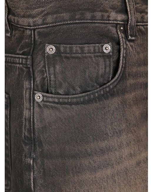 Haikure Brown Denim Trousers With Belt Loops