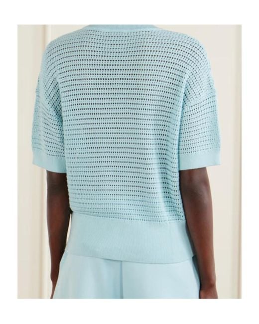Varley Blue V-Neck Sweater