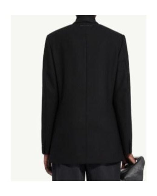 MM6 by Maison Margiela Black Long Sleeve Zip-Front Blazer