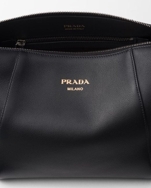 Prada Black Leather Shoulder Bag for men