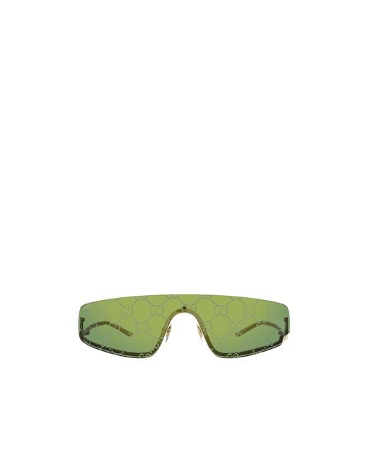 Gucci Green Eyewear Gg1561S Shield Sunglasses for men
