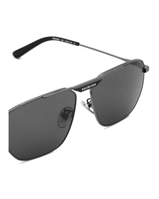 Balenciaga White Aviator-Style Sunglasses