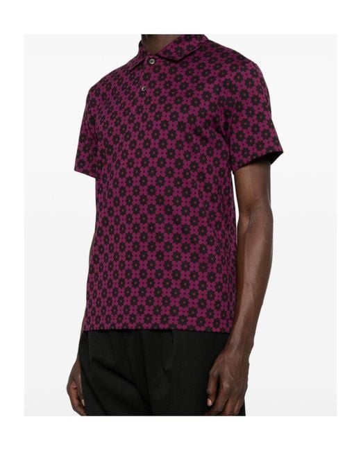 Comme des Garçons Purple Short-Sleeved Polo Shirt for men