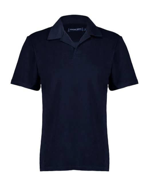Frescobol Carioca Blue Faustino Terry Polo Shirt for men