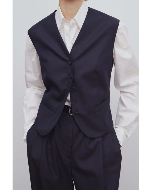 The Row Blue Logo Vest
