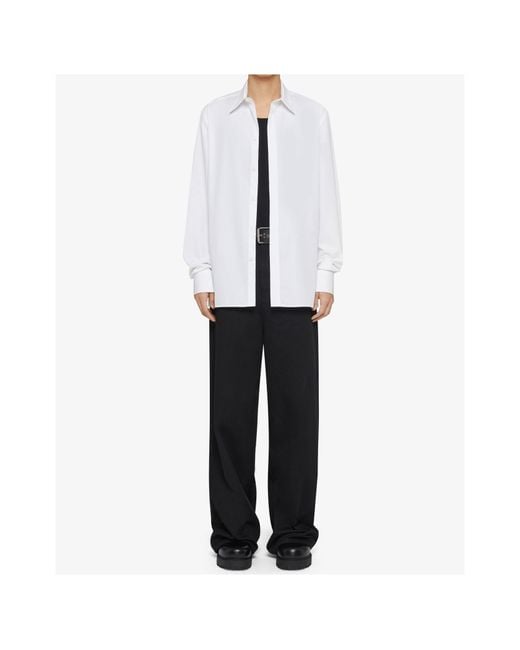Givenchy White Logo Detailed Collared Shirt for men
