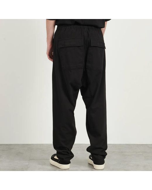Rick Owens Red Drawstring Drop-Crotch Cargo Trousers for men