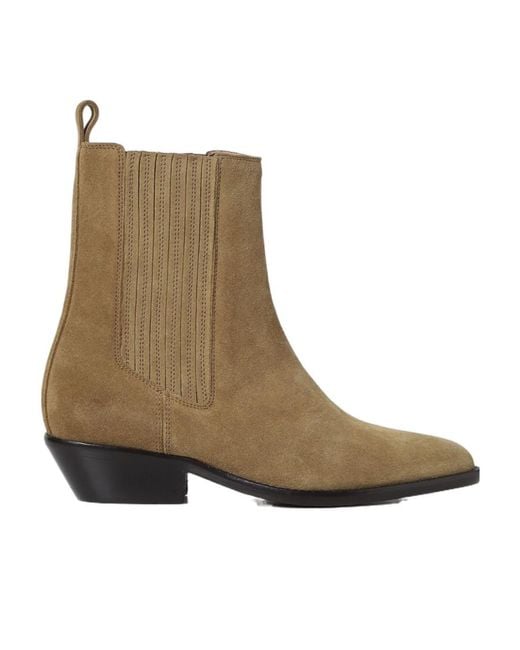 Isabel Marant Brown Delena Pointed Toe Ankle Boots