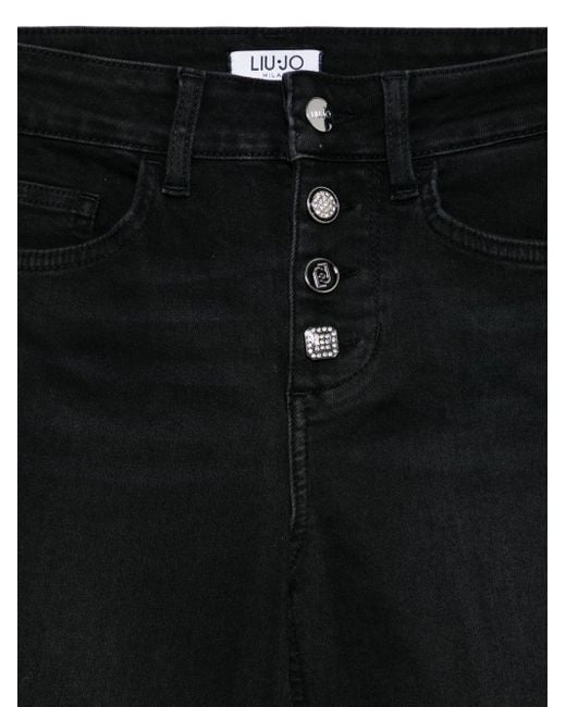 Liu Jo Black Belt Loop Denim Trousers