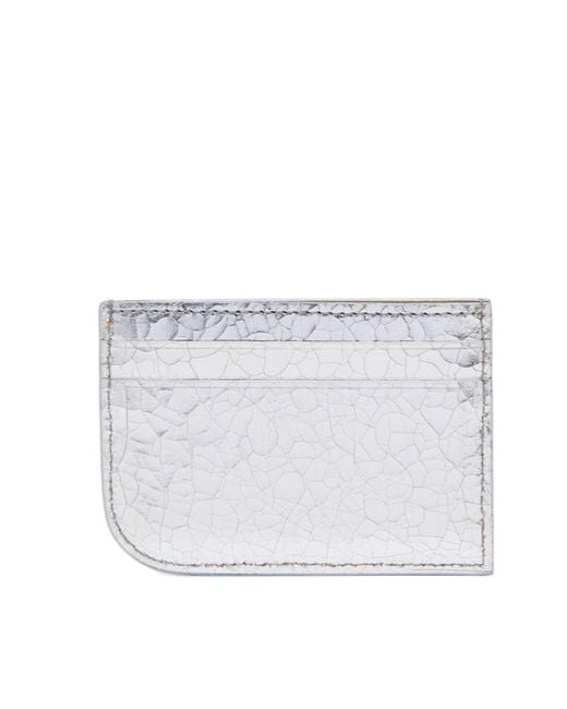 McQueen White Logo Lettering Card Holder