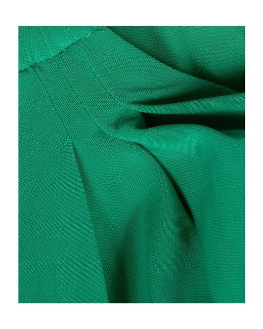 Ralph Lauren Green Lauren Draped One-Shoulder Dress