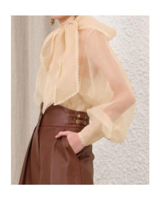 Zimmermann Natural 'Memento Organza' Blouse
