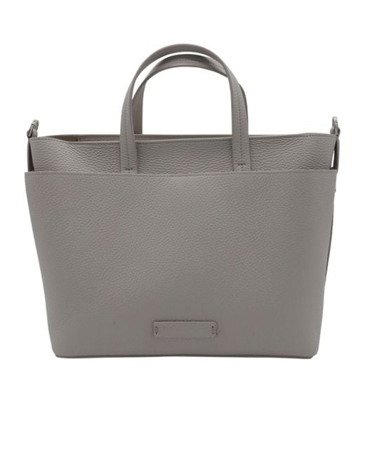 Fabiana Filippi Gray Logo Patch Tote Bag