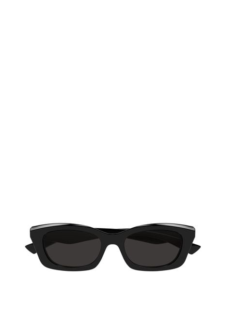 McQueen Black Eyewear Rectangular Frame Sunglasses