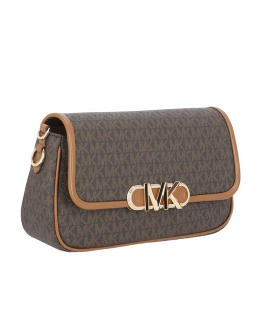 MICHAEL Michael Kors Brown Parker Medium Logo Shoulder Bag