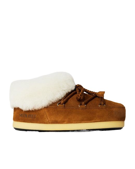 Moon Boot Brown Solid Color Snow Boots