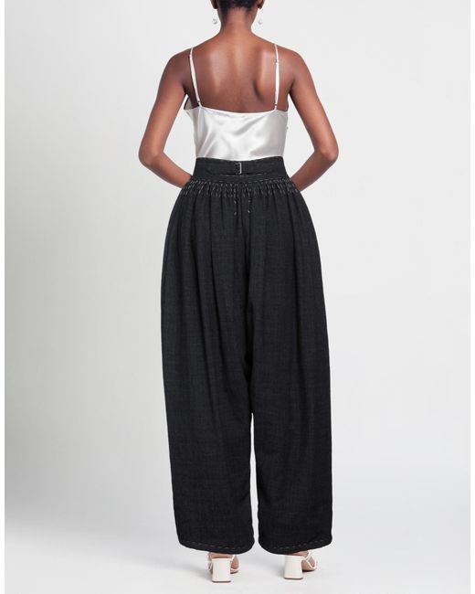 Maison Margiela Blue Solid Flannel Pants