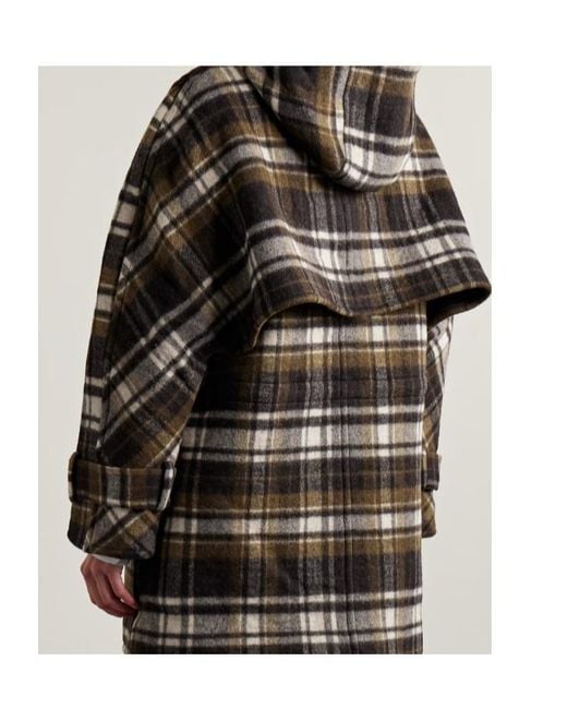 Co. Black Plaid Toggle Fastened Hooded At