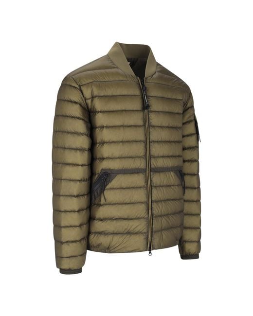 C P Company Green Zip-Up Padded Jacket for men