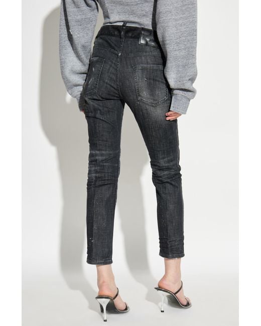 DSquared² Gray Nirvana Wash Cool Girl Distressed Jeans