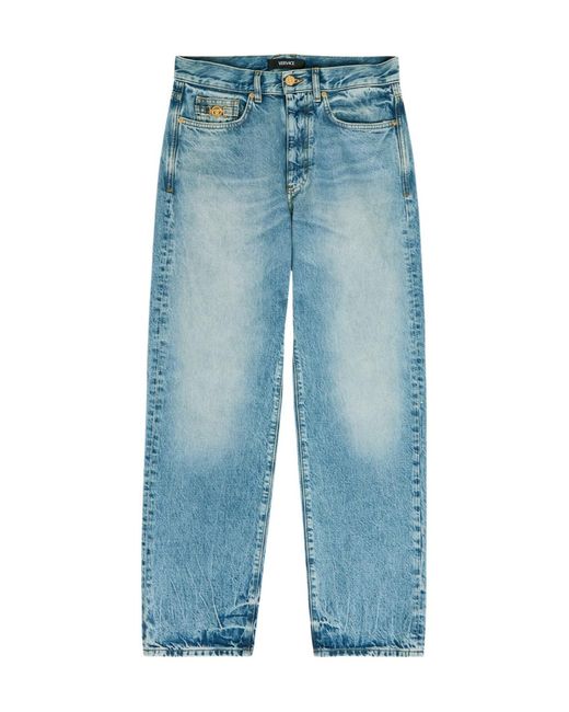 Versace Blue Straight-Leg Jeans for men