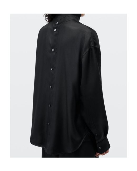 Alexander Wang Black Shirt With Exposed-Seam Detailing