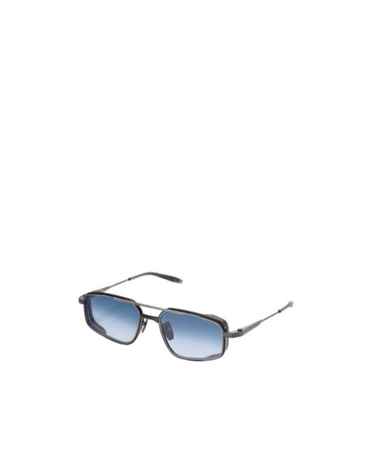 Akoni Blue Atlantis Geometric-Frame Sunglasses for men