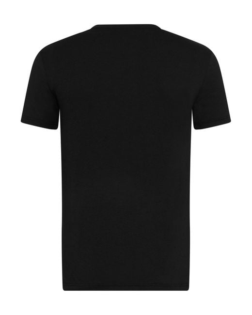 Zegna Black Short Sleeve Crewneck T-Shirt for men